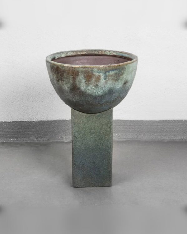 Block Vase Beton H32,5 ocean