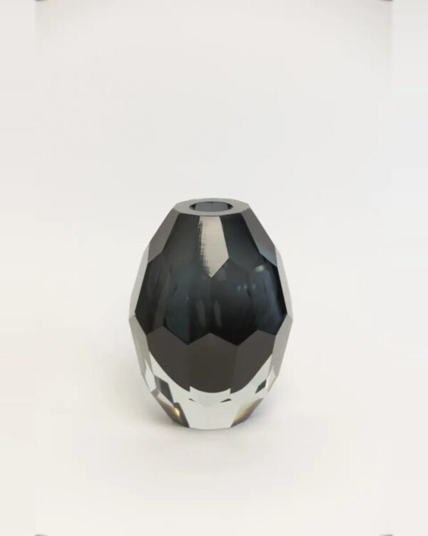Kristallvase achatgrau