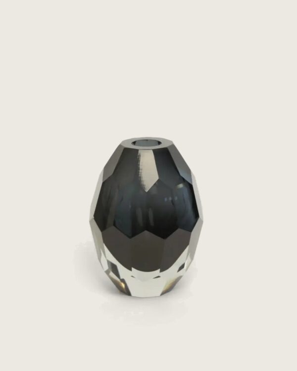 Kristallvase achatgrau