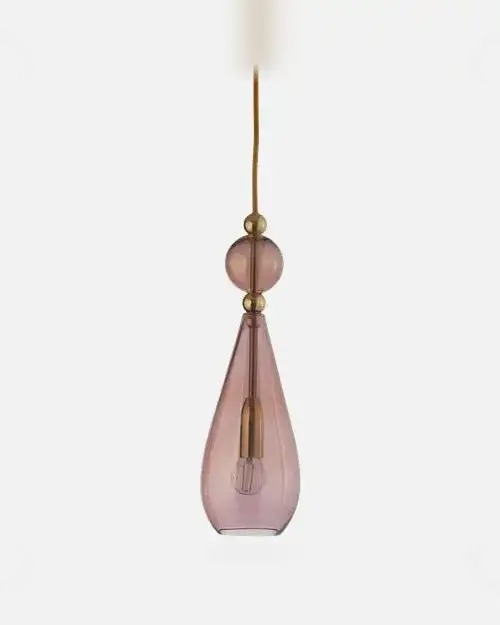 EBB & FLOW Pendelleuchte Smykke M obsidian/gold