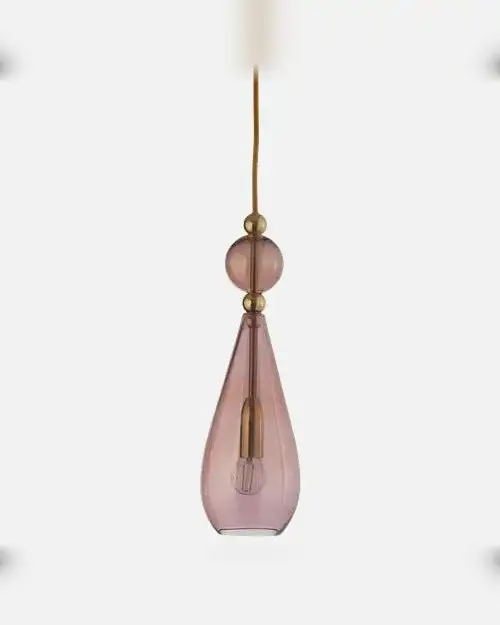 EBB & FLOW Pendelleuchte Smykke M obsidian/gold