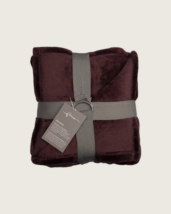 FINE Plaid Soft Velvet 140x200 bordeaux