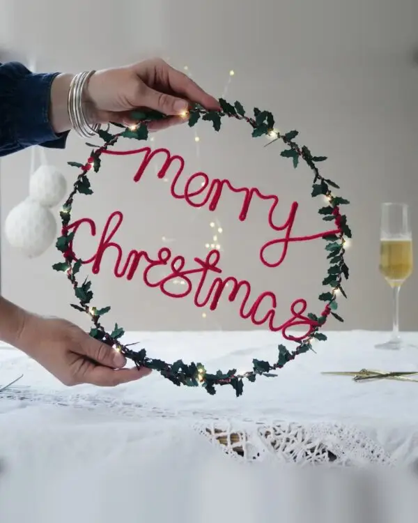 MELANIE PORTER Leuchtkranz Merry Christmas 30 cm