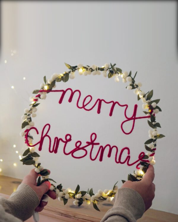 MELANIE PORTER Leuchtkranz Merry Christmas Mistel 30 cm