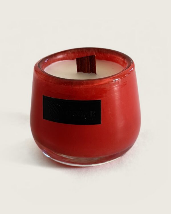 OSCAR Duftkerze Mini Glas rot