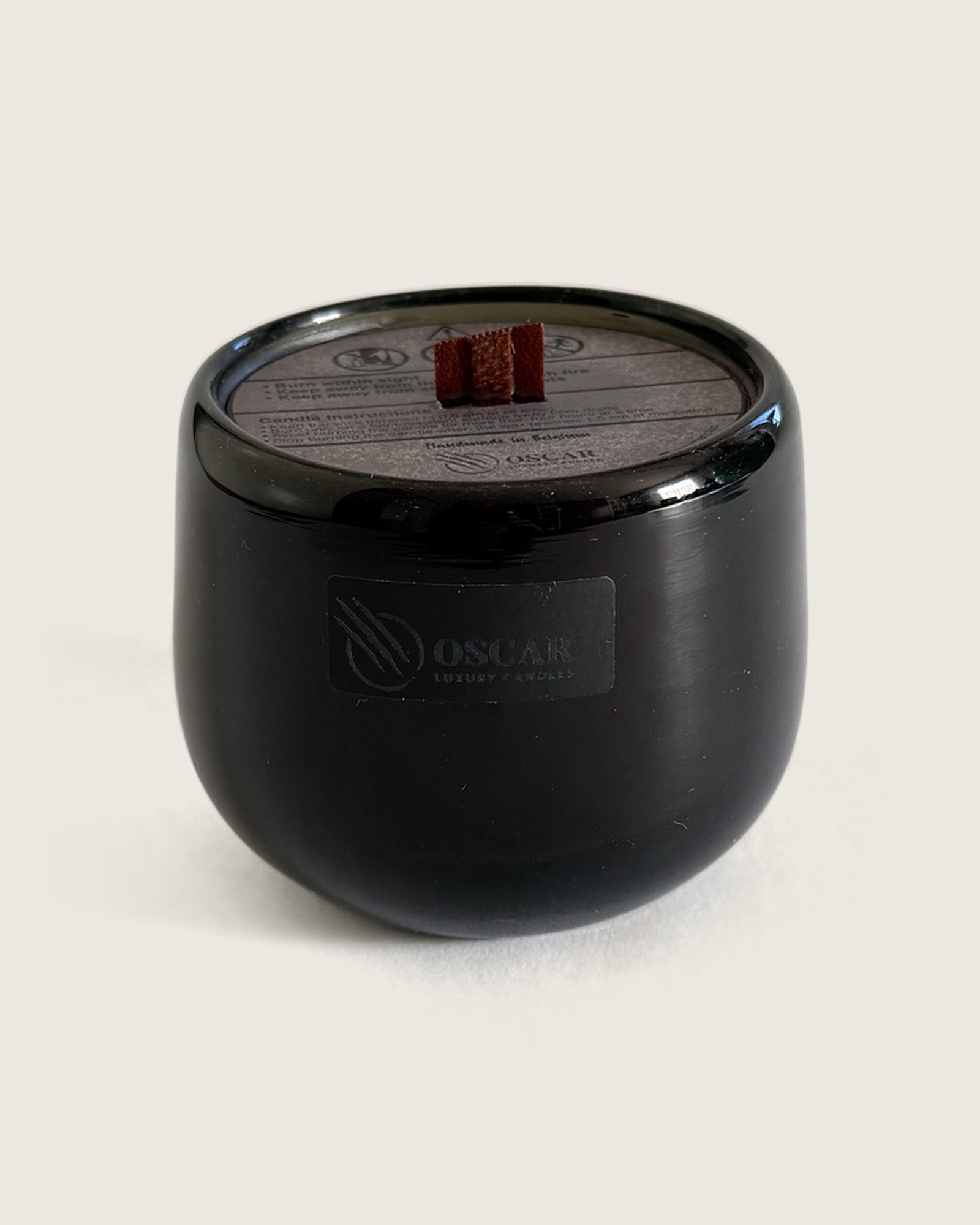 OSCAR Duftkerze Mini Glas schwarz