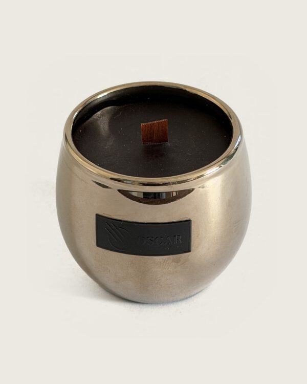 OSCAR Duftkerze Pot Metallic platin S